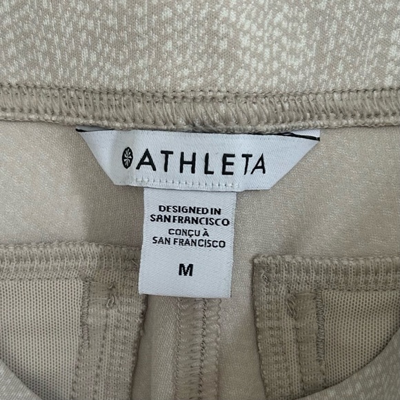 NWOT ATHLETA Delancey Skyline Tight Textured Cream Braiden Size Medium #736626 - Picture 8 of 10